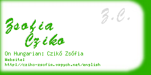 zsofia cziko business card